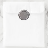 Silver Wax seal enkele Sticker monogram, (Tas)