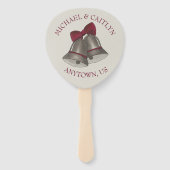 Silver Wedding Bells Marriage Ceremony Programme Handwaaier (Voorkant)