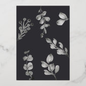 Silver Wedding Folie Uitnodiging (Achterkant)