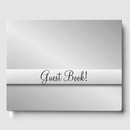 Silver Wedding Guest Book Gastenboek (Voorkant)
