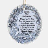 Silver Wedding Jubileum custom ornament (Links)