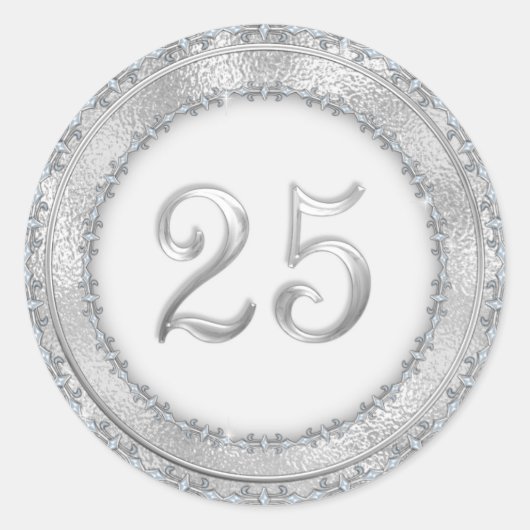 Silver Wedding Jubileum Sticker (Voorkant)