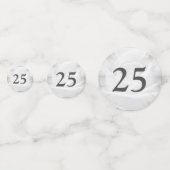 Silver Wedding Jubileum Tafel Confetti (Achterkanten)