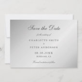 Silver Wedding Photo Save The Date (Achterkant)