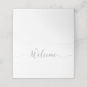 Silver Wedding Place Cards voor trouwtafels (Buitenkant ongevouwen)