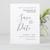 Silver Wedding Professional Minimalist Modern Save The Date (Staand voorkant)