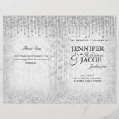Silver Wedding Program Glitter (Voorkant)
