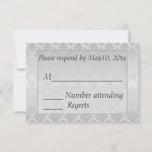 Silver Wedding RSVP (Achterkant)