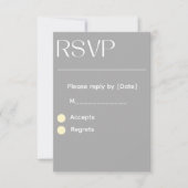 Silver Wedding RSVP Card – Editable 3.5x5 RSVP  (Devant)
