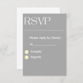 Silver Wedding RSVP Card – Editable 3.5x5 RSVP  (Devant / Derrière)