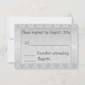 Silver Wedding RSVP Kaartje (Achterkant)