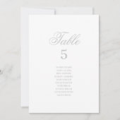 Silver Wedding Seating Chart Kaart (Voorkant)