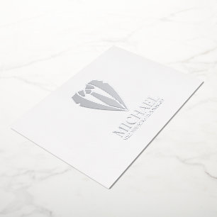 Silver Wedding Suit en Stropdas Groomsman Voorstel Folie Uitnodiging