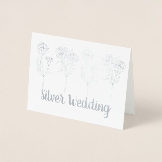 Silver Wedding Uitnodiging (Voorkant)