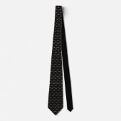 Silver Western Spurs op Black Necktie Stropdas (Voorkant)