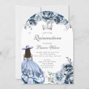 Silver Western Wonderland Quinceanera Uitnodiging
