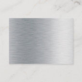 Silver, white & black strees tuxedo bachelor pla plaatskaartje (Achterkant)