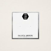 Silver White Border Logo die Display Kaart verdien (Voorkant)