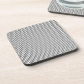 Silver White Carbon Fibre Print Bier Onderzetter (Linkerzijde)
