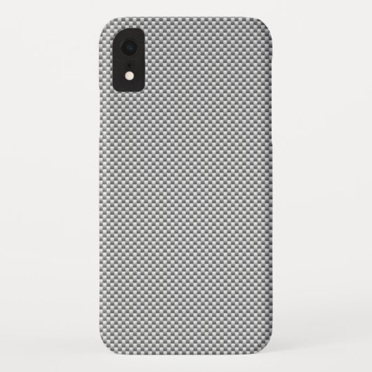 Silver White Carbon Fibre Print Case-Mate iPhone Case (Achterkant)