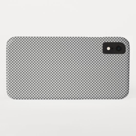 Silver White Carbon Fibre Print Case-Mate iPhone Case (Achterkant (horizontaal))