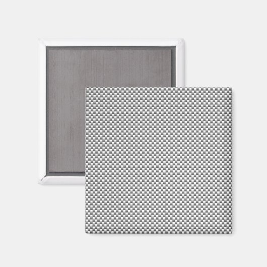 Silver White Carbon Fibre Print Magneet (Voorkant / Achterkant)