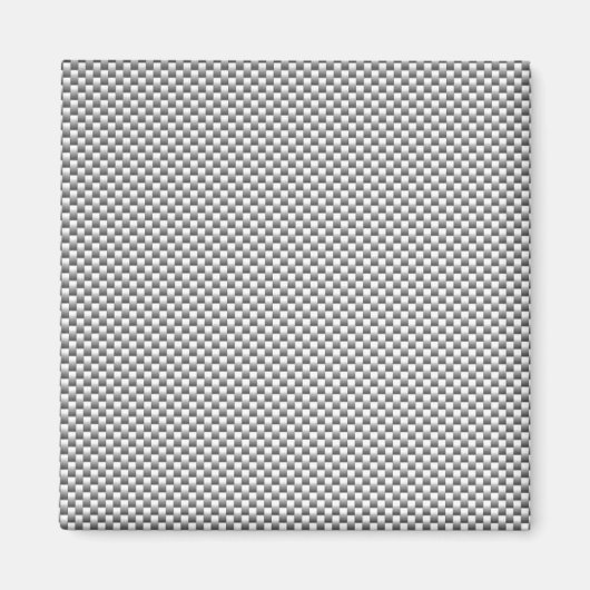 Silver White Carbon Fibre Print Magneet (Voorkant)