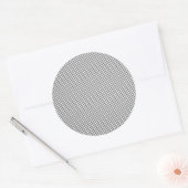Silver White Carbon Fibre Print Ronde Sticker (Envelop)