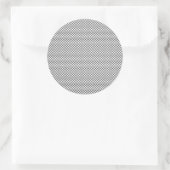 Silver White Carbon Fibre Print Ronde Sticker (Tas)