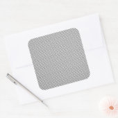 Silver White Carbon Fibre Print Vierkante Sticker (Envelop)
