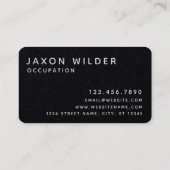 Silver White Dog Silhouette Cloud Minimal Visitekaartje (Achterkant)