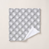 Silver White Faux Diamond Motif Hotel Chic (Gant de toilette)