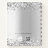 Silver White floral eucalyptus elegant Notitieboek (Achterkant)