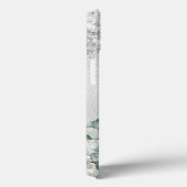 Silver White florals euclayptus monogram name Case-Mate iPhone Case (Achterkant / Rechts)