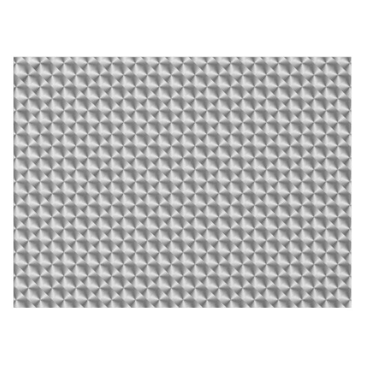 Silver White Grey Tablecloth Abstract Tafelkleed (Voorkant (Horizontaal))