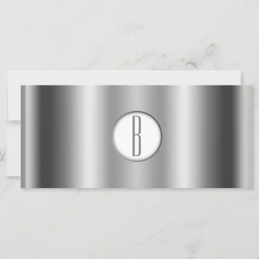 Silver White Shiny Glam Monogram Cadeaubon (Voorkant)