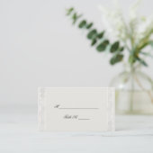 Silver White Snowflake Hiver Mariage Place Cartes (Debout devant)