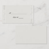 Silver White Snowflake Hiver Mariage Place Cartes (Devant / Derrière)