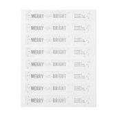 Silver & White Snowflake Merry en Bright (Vel)