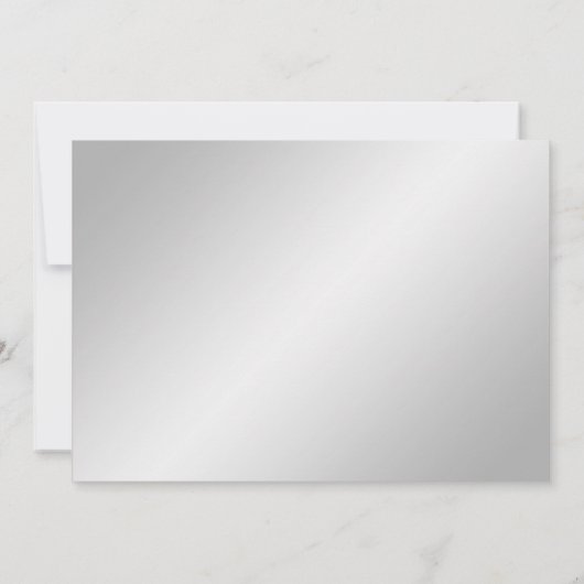 Silver White Snowflake Winter Weddenschap Kaart (Achterkant)