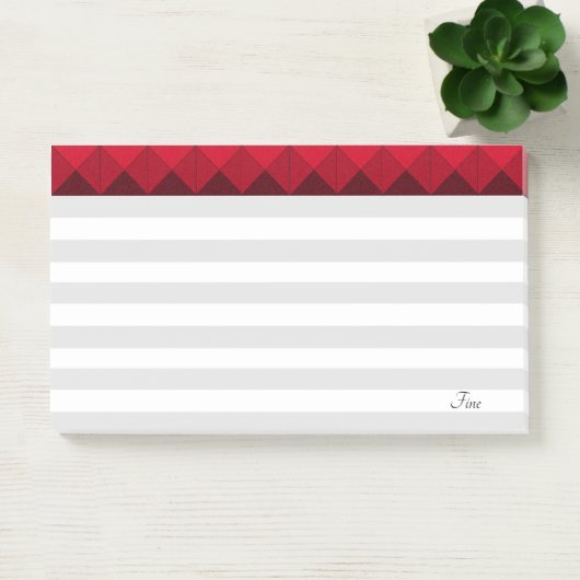 Silver & White Striped & Burgundy Header Post-it® Notes (Kantoor)