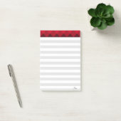 Silver & White Striped & Burgundy Header Post-it® Notes (Kantoor)