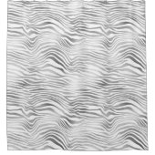 Silver White Zebra Print Douchegordijn (Voorkant)