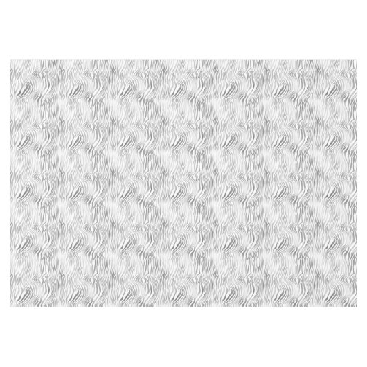 Silver White Zebra Print Tafelkleed (Voorkant (Horizontaal))