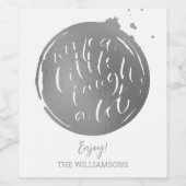 Silver Wine Lover Wine Label Wijn Etiket (Enkel label)