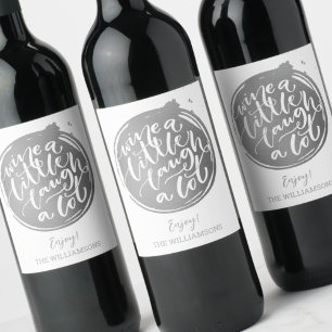 Silver Wine Lover Wine Label Wijn Etiket
