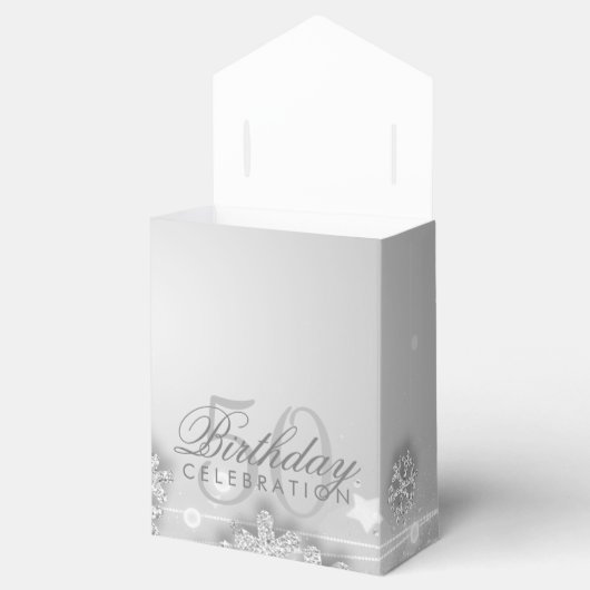 Silver Winter 50th Birthday Dank u Bedankdoosjes (Geopend)