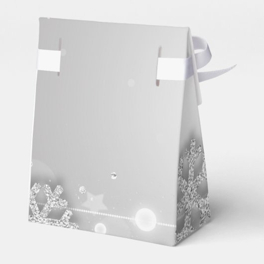 Silver Winter 50th Birthday Dank u Bedankdoosjes (Achterkant)