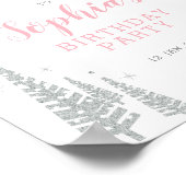 Silver Winter Girl Affiche de bienvenue de fête d' (Coin)
