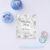 Silver Winter Wonder Vakantie Uitnodigen Programma Flyer (Enkel)